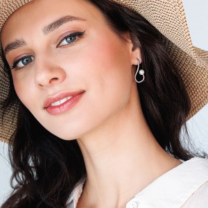 Cercei argint lungi cu perle naturale albe DiAmanti SK23220E_W-G (Argint 925‰ 3,5 g.)